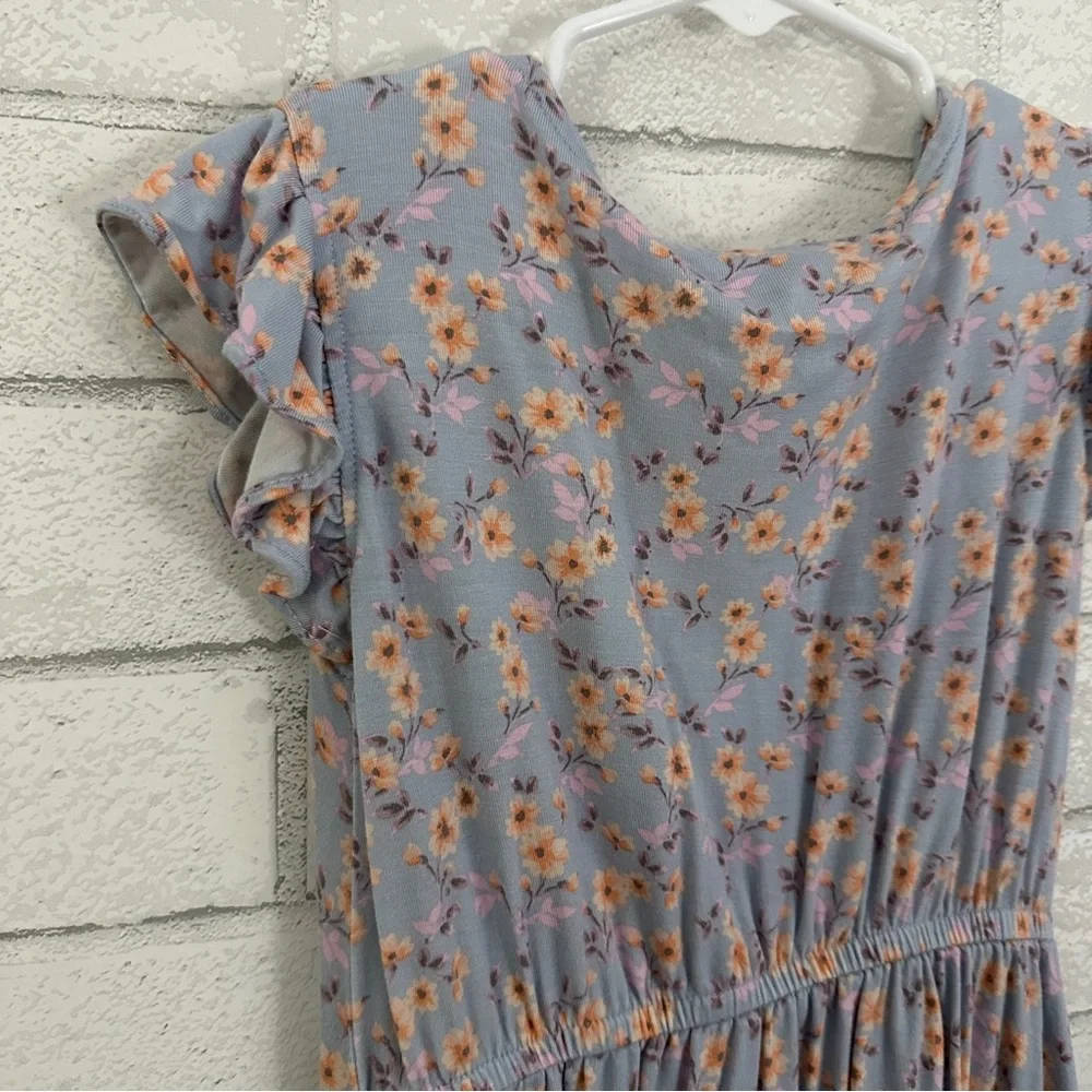 BAILEY LANE Stitch Fix Short Sleeve Flowered Ruffle Dress